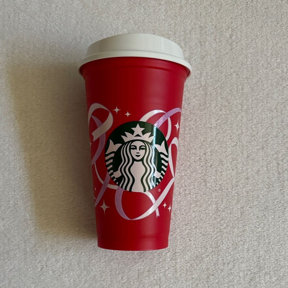Starbucks Festive Red and White Holiday Cup